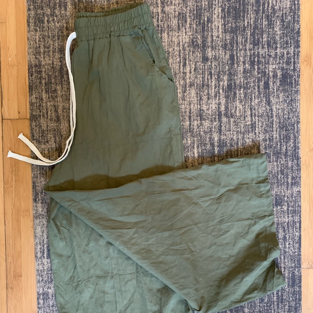 Wide leg linen beach pants boho vibes